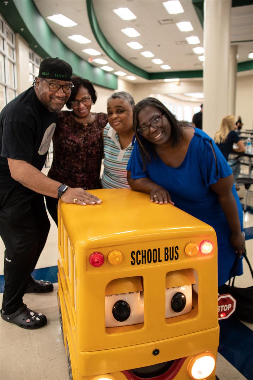 Bus drivers smile
